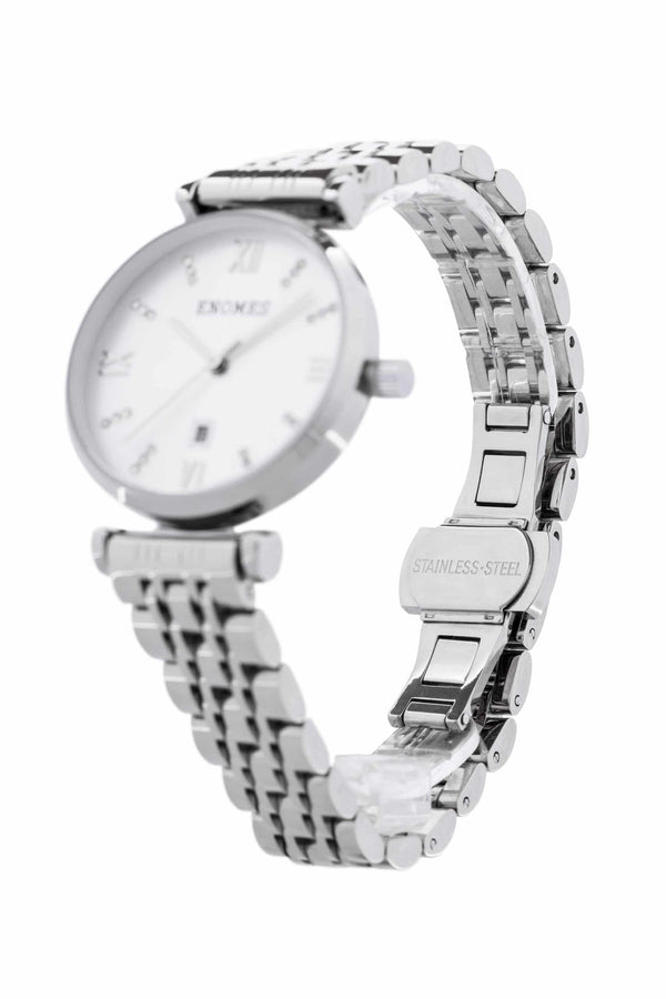 Enomes Luna Series Silver Stainless Steel Watch