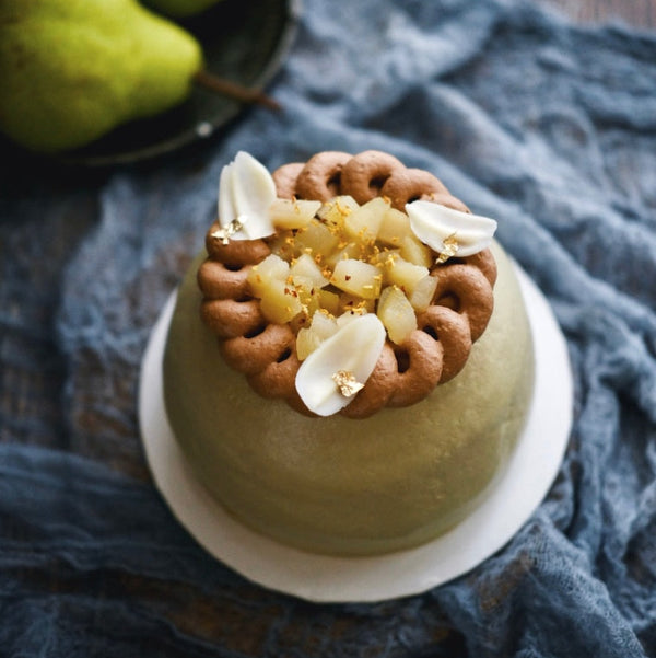 Hojicha Pear Cake