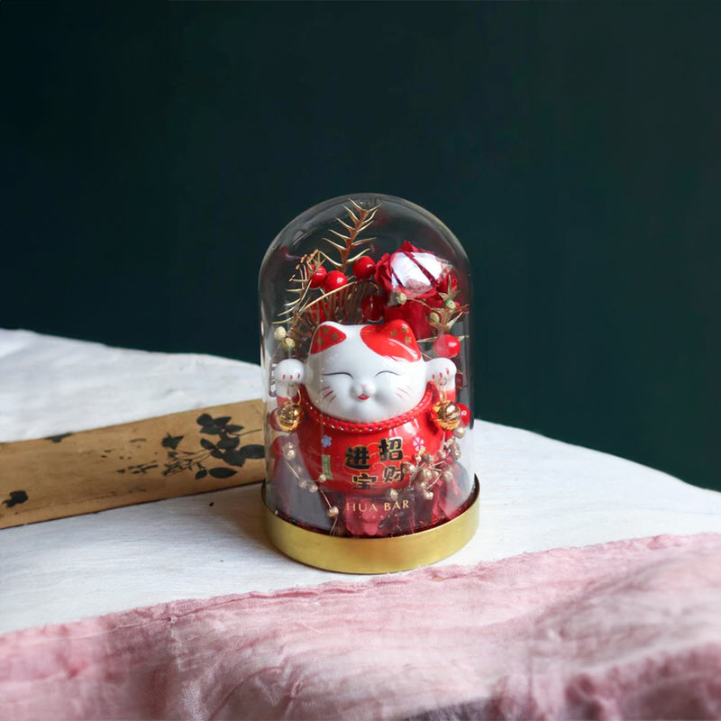 Fortune Cat bell jar