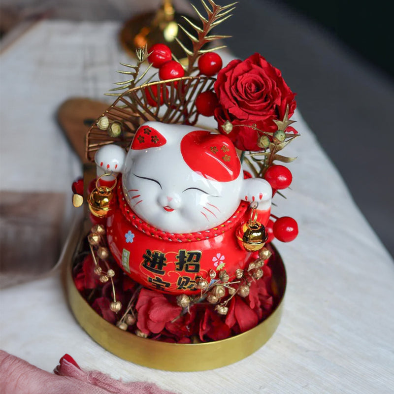 Fortune Cat bell jar