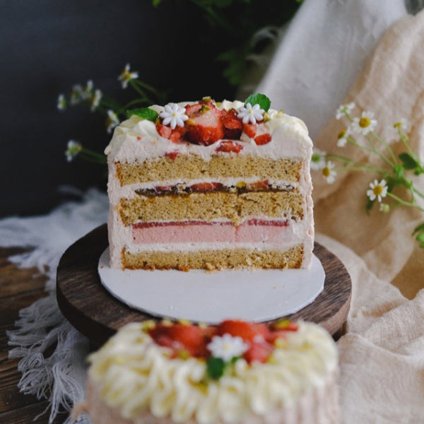 Pink Guava Pistachio Cake