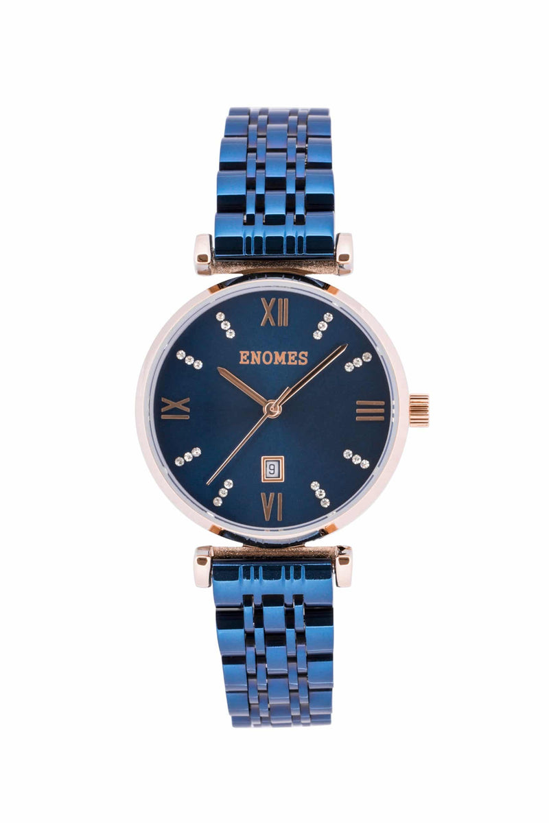 Enomes Luna Series Blue Stainless Steel Watch