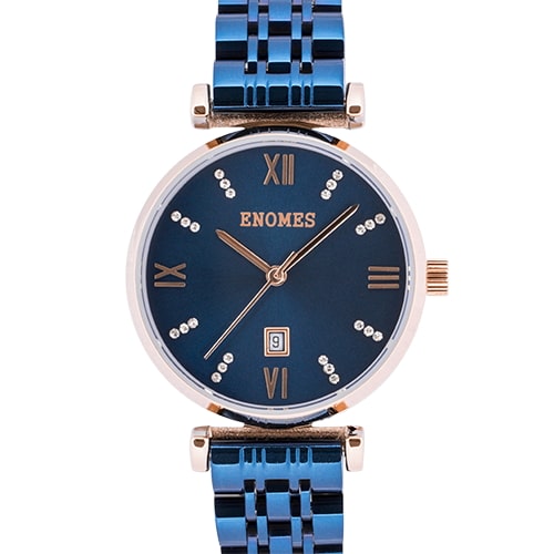 Enomes Luna Series Blue Stainless Steel Watch