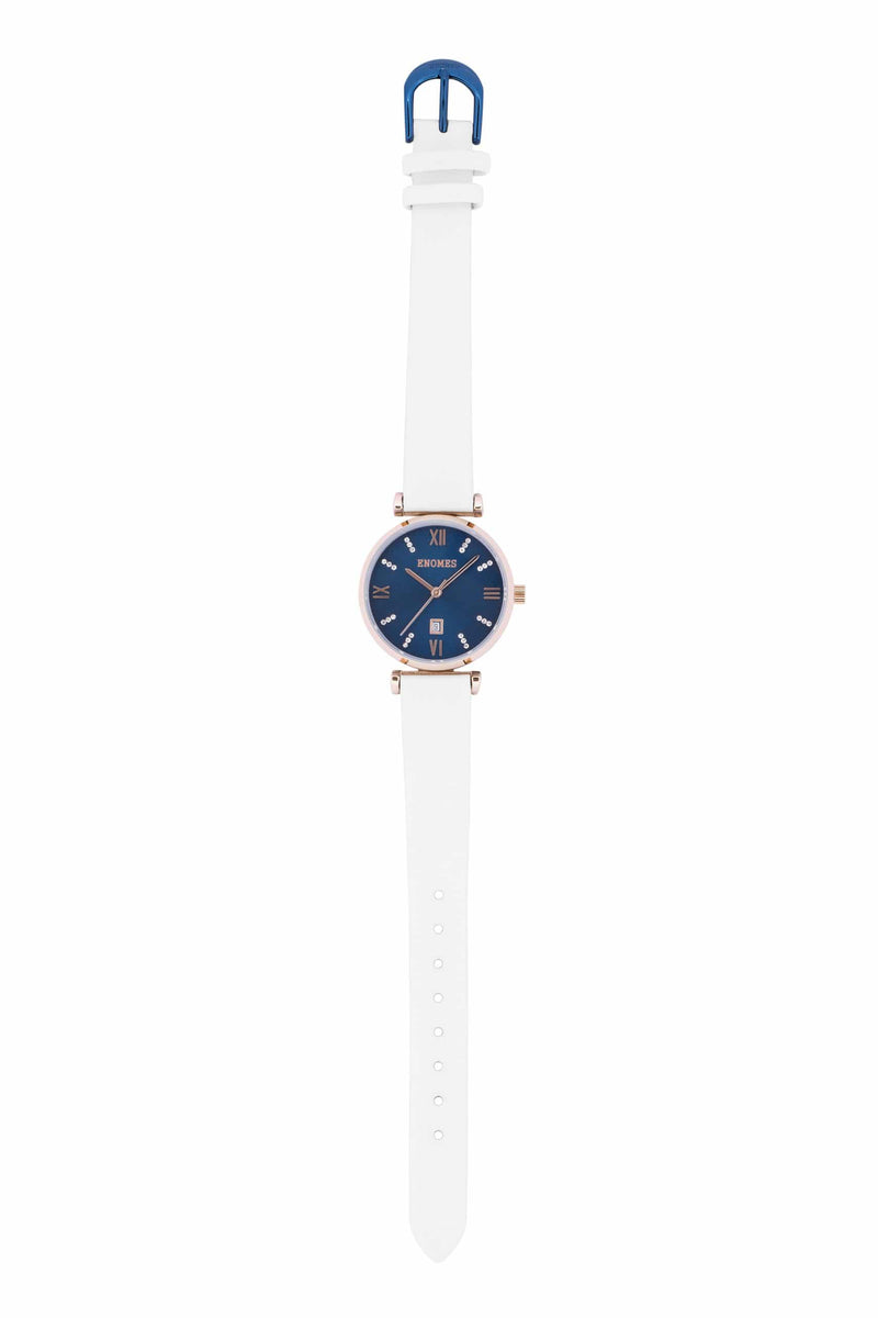 Enomes Luna Series Blue Leather Watch