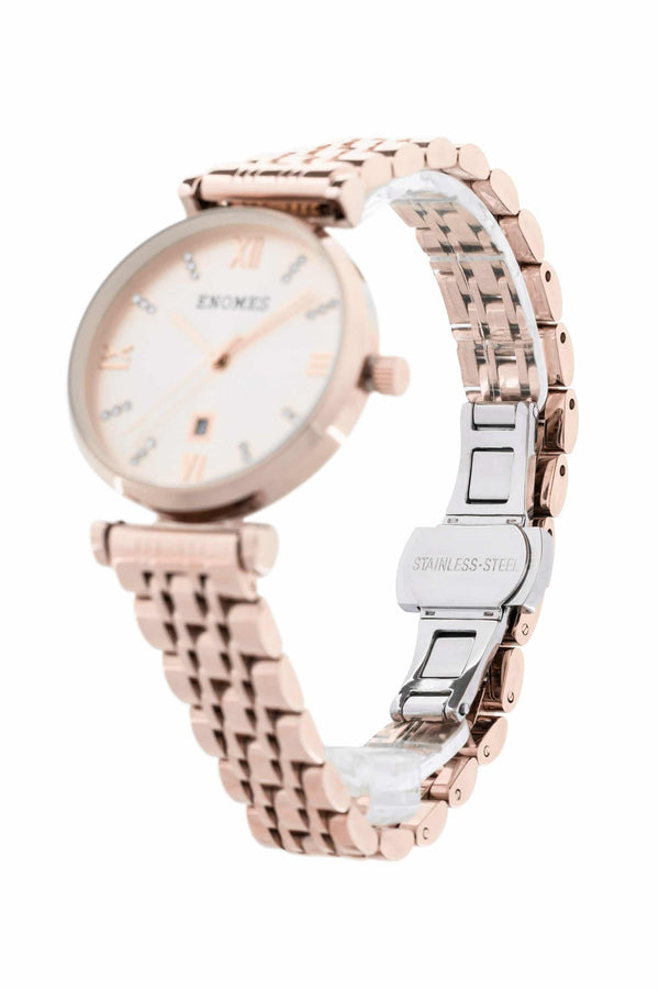 Enomes Luna Series Rose Gold Stainless Steel Watch