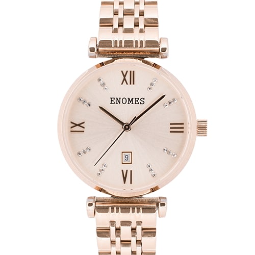 Enomes Luna Series Rose Gold Stainless Steel Watch