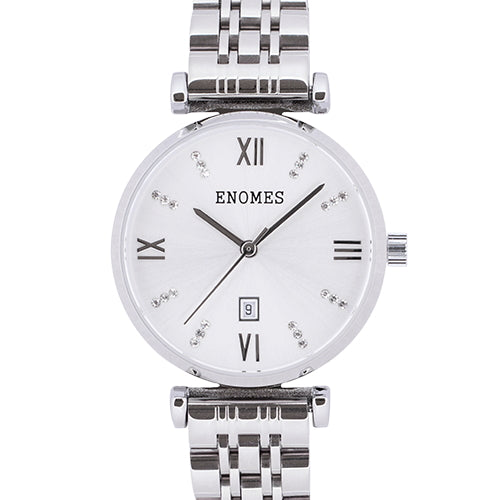 Enomes Luna Series Silver Stainless Steel Watch